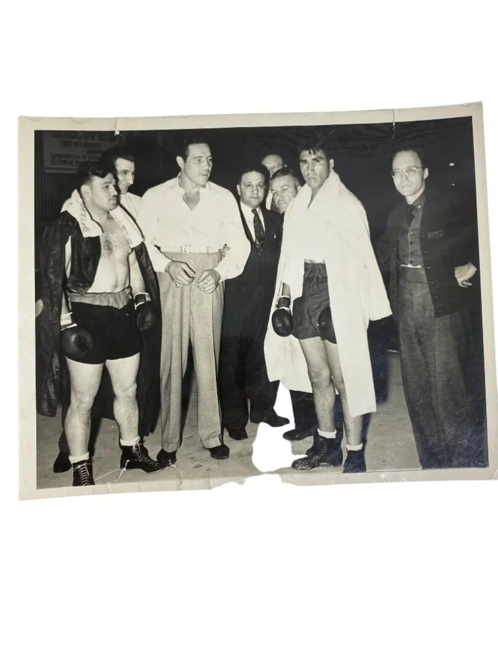 MAX BAER Boxer Boxing Referee Photograph World Heavyweight Marino VS Collins - Picture 1 of 6